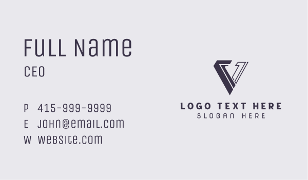 Generic Corporate Letter W Business Card Design Image Preview