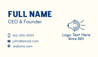 Blue Megaphone Outline  Business Card Image Preview