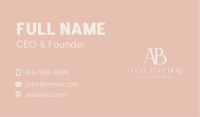Feminine Elegant Beauty Brand Lettermark Business Card Design