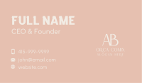 Feminine Elegant Beauty Brand Lettermark Business Card Image Preview