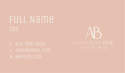 Feminine Elegant Beauty Brand Lettermark Business Card Image Preview