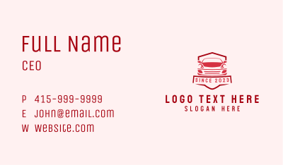 Car Driving School Badge Business Card Image Preview