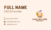 Cream Milkshake Drink  Business Card Image Preview