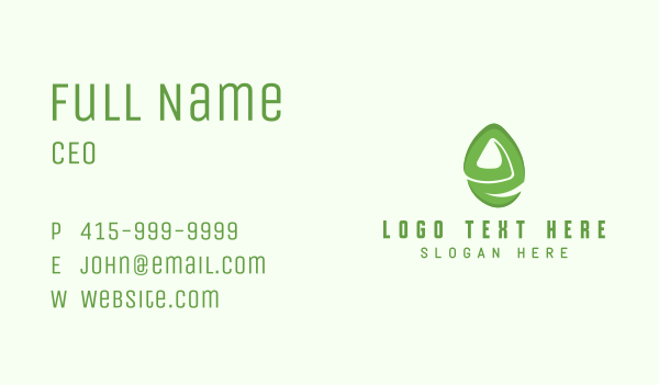 Green E Gemstone Business Card Design Image Preview