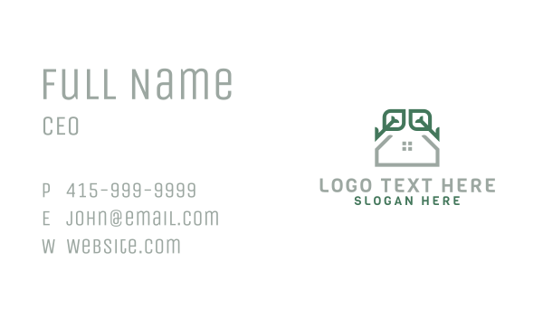 House Leaves Nature Business Card Design Image Preview