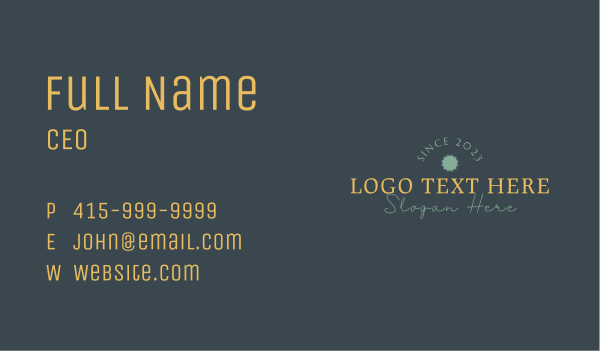 Rustic Vintage Wordmark Business Card Design Image Preview