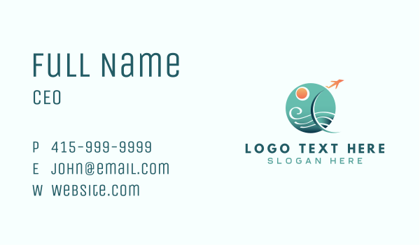 Travel Airplane Trip Business Card Design Image Preview