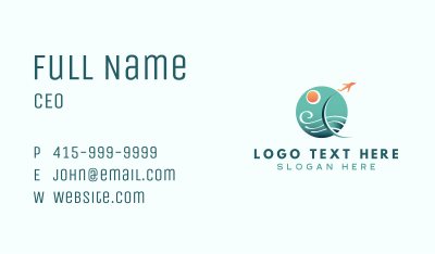 Travel Airplane Trip Business Card Image Preview