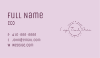 Feminine Script Wordmark Business Card Image Preview