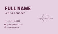 Feminine Script Wordmark Business Card Image Preview