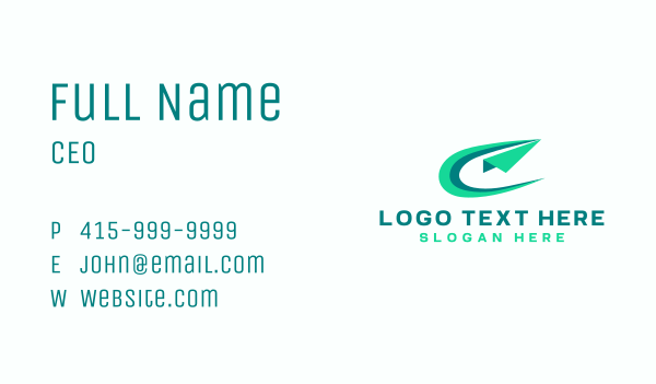 Plane Courier Delivery Business Card Design Image Preview