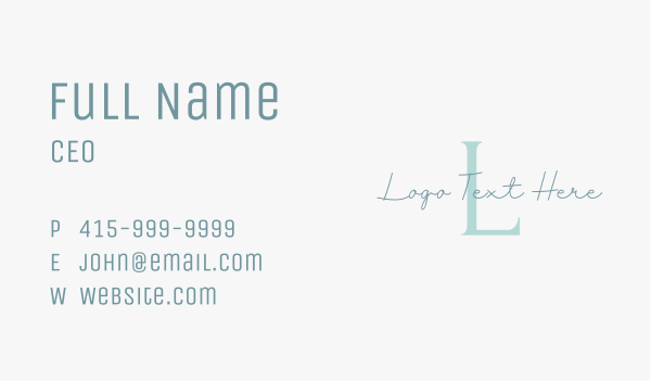 Beauty Lifestyle Brand Letter Business Card Design Image Preview