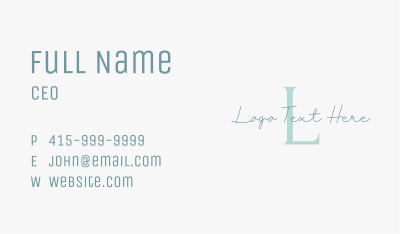 Beauty Lifestyle Brand Letter Business Card Image Preview