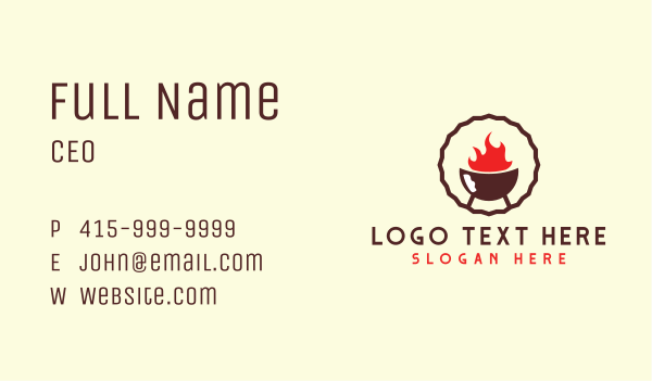 Hot Barbecue Restaurant Business Card Design Image Preview