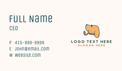 Dog Scarf Sunglasses Business Card Image Preview