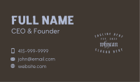 Retro Tattoo Wordmark Business Card Image Preview