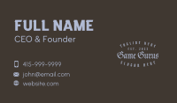 Retro Tattoo Wordmark Business Card Image Preview