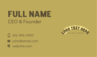 Rustic Pub Bar Wordmark Business Card Design