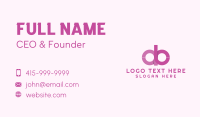 Feminine A & B Business Card Preview