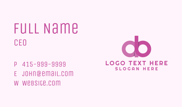 Feminine A & B Business Card Design Image Preview