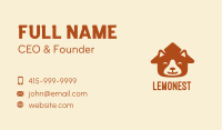 Brown Happy Dog Face House Business Card Image Preview