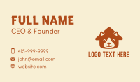 Brown Happy Dog Face House Business Card Image Preview