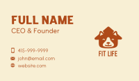 Brown Happy Dog Face House Business Card Image Preview