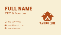 Brown Happy Dog Face House Business Card Image Preview