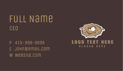 Happy Donut Mascot  Business Card
