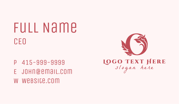 Nature Beauty Letter O Business Card Design Image Preview