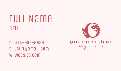 Nature Beauty Letter O Business Card Image Preview