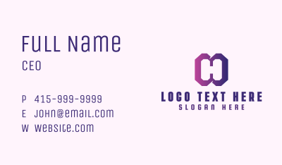 Gradient Letter H Business Card Image Preview