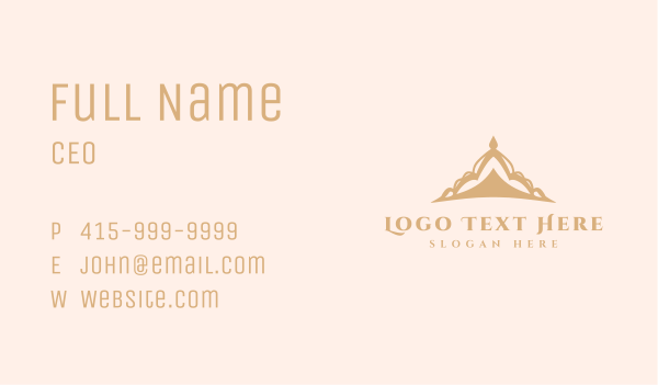 Delicate Tiara Crown Business Card Design Image Preview