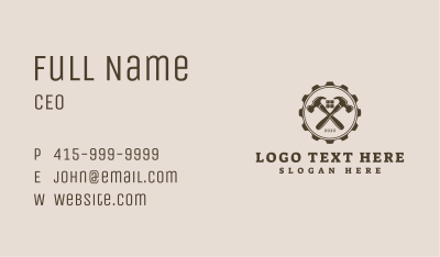 Home Construction Hammer Business Card Image Preview