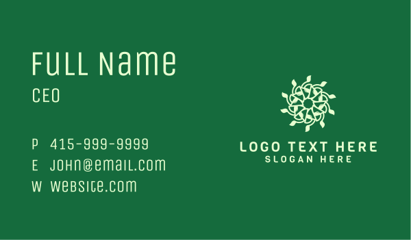 White Natural Pattern  Business Card Design Image Preview