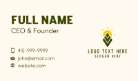 Farming Leaf Sun Business Card Preview