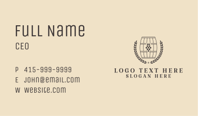Grape Wine Distillery Business Card Image Preview