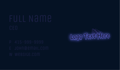 Neon Graffiti Wordmark Business Card Image Preview