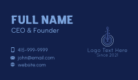 Blue Monoline Electric Guitar Business Card Image Preview