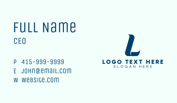 Generic Blue Letter L Business Card Design Image Preview