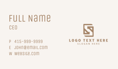 Professional Brand Letter S Business Card Image Preview