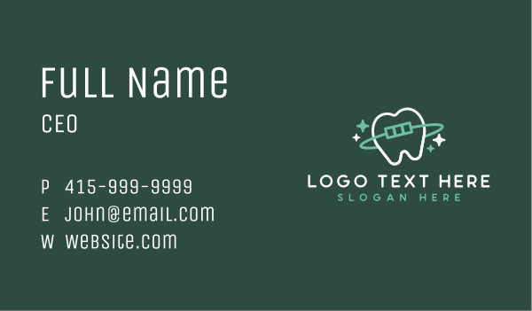 Tooth Orthodontic Dentistry Business Card Design Image Preview