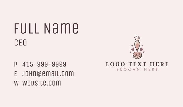 Cookie Heart Bakery Business Card Design Image Preview