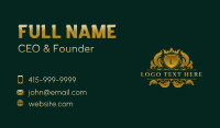 Elegant Crown Shield Business Card Design