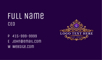 Crown Elegant Ornament Business Card Image Preview