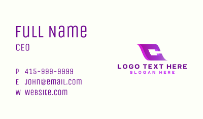 Creative Digital Agency Letter C Business Card Image Preview