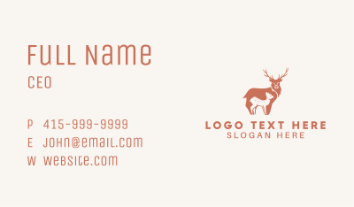 Wildlife Deer & Fawn Business Card
