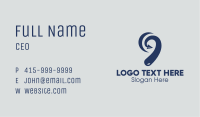 Blue Arrow Number 9 Business Card Image Preview