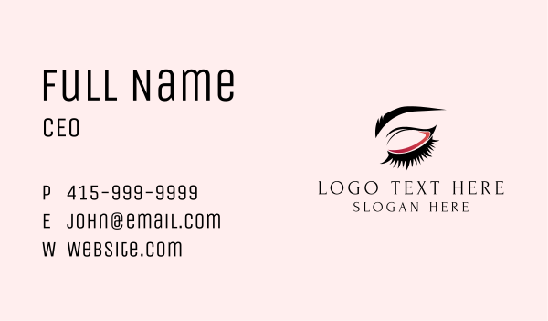 Beauty Eyelashes Salon Business Card Design Image Preview