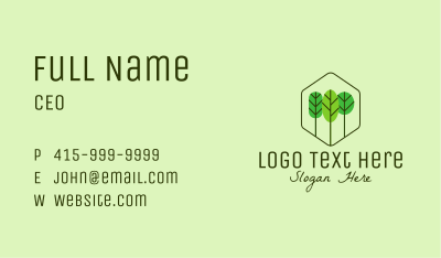 Minimalist Tree Park Business Card Image Preview